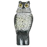 カラスよけフクロウ　首振りフクロウ　カラス専用退治器 　防鳥防獣対策　 鳥 　野良猫　犬 　ネズミ　駆除　糞　退治 　鳥獣害用品　庭園　お芝庭、花壇、ベランダ