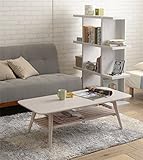 テーブル 折れ脚 棚 が簡単に外せます リビングテーブル SR ホワイト (棚付き) 1100mm幅