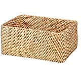 無印良品 重なるラタン長方形バスケット 幅36×奥行26cm (中)