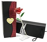 langxun 24 Kハンドメイドゴールド箔ローズ レッド AX-AY-ABHI-110728