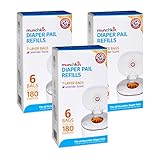 Munchkin Arm & Hammer Diaper Pailスナップ、シールとToss Refill Bags 3Pack (6 Count)
