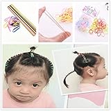 【爱莉セレクトショップ】ヘアゴム約400本 ツインカラー S+ Lサイズ ストロングゴムバンド カラフルミックス 子供 大人 収納 お弁当 髪止め