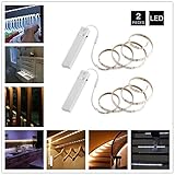 Zehui LEDキャビネットバーランプ人体誘導夜ライトワードローブクローゼットランプ2pcs/セットウォームホワイト3000 K 5 V