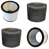 HQRP 2 - Packカートリッジフィルタと2 - Pack Foam Sleeve for Shop - Vac 586 – 08 – 00 586 – 10 – 00 586 – 12 – 0