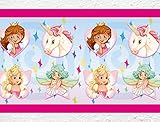 i-love-wandtattoo b-02 – 013保育園壁デカールBorder " Magic Forest "の子の部屋ステッカーGirl Baby Height: 5.91; Width: 