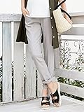 Angeliebe エンジェリーベ マタニティ P ・ パンツ 麻混 ストレッチ ガールフレンド 妊婦服 ウエスト調節可 ズボン 9号 ライト グレー 21986 21986320