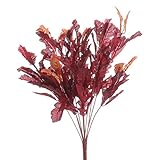 工場直接クラフト®のペアFall人工オークリーフBushesの作成の飾り、クラフト用と レッド 5971