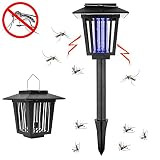 電撃殺虫器 蚊取り器 ソーラー充電式 UV光源吸引式殺虫器 電撃殺虫灯 6Wハイパワー 電気ショック 置くと吊り下げ式 虫退治 薬剤不使用 赤ちゃんやペットにも安心 無害 静音 省エネ 台所/寝室/居