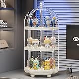 フィギュア収納ケース PET素材 回転台付きフィギュア ケース（3段）透明 回転台付き ブラインドボックス展示ケース