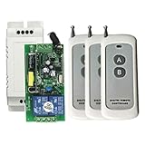 D DOLITY 2ウェイ ワイヤレス リレースイッチ 受信機＋リモコン（3個）　高品質