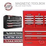 Steellabels "Magnetic" Tool Box Organizer Labels (blue edition) organize boxes, drawers & cabinets "