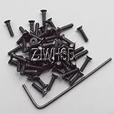 50個入り M2 x 8 六角 穴付 皿ボルト レンチ付き 超硬 合金鋼 スチール皿ネジ 全ねじタイプ 強度10.9(最小引張強さ/耐力) 自動車・自転車・バイク・船舶・DIY・高強度・超軽量 （トト
