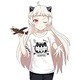 MZYSTJ 艦隊これくしょん 北方棲姫 ほっぽちゃん 印象Tシャツ コスプレ衣装 男女兼用 夏服 (Tシャツ-A,XL)
