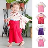 優品屋　ベビー着物　キーズ　子供服　和風　袴風 　可愛い　カバーオール ロンパース　お祝い　フォーマル 入学式 発表会 結婚式　七五三　子供の日　女の子