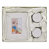 2x3 Photo Frame First Tooth First Curl Ivory Uni-sex Baby Gift Set by Fashion Craft [並行輸入品]