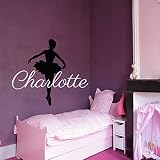 Wall Decals Personalized Name Decal Vinyl Sticker Ballet Dancer Ballerina Girl Nursery Decor Home Be