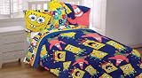 Spongebob Patrick Twin-Full Comforter Dark Blue Blanket [並行輸入品]