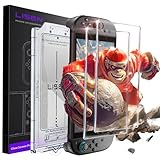 LISEN Switch 2 保護フィルム 強化ガラス 2枚入り 自動貼り付けキット付き 指紋防止 高透過率 高光沢