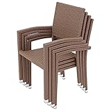 人工ラタンチェア 4脚セット ウォールナット 籐 肘掛け付き 家具 ファニチャー インテリア おしゃれ スタッキングチェア リビング chair 椅子 南国 アジアン バリ風 リゾート ホテル ベラン