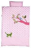Taftan Inke and Taftan Duvet Cover Set 100 x 135cm for Cot (Pink Birds) by Taftan