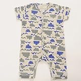 OCEAN＆GROUND オーシャンアンドグラウンド 半袖ロンパース クラウド_ブルー 70