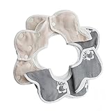 MIUSE　ビブ　ベビー　４枚セット　よだれかけ　６重　１００％綿 (パンダと丸点)