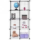 TangkulaワイヤキューブメタルワイヤFree Standing Modular DIY本棚クローゼット組織ストレージキューブ 8 cube wire cubes
