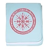 CafePress – Aegishjalmur : Viking Protection Rune – スーパーソフトベビー毛布、新生児おくるみ ブルー 080290481225CD2