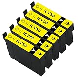 エプソン用 IC50 ICY50互換インクカートリッジ イエロー 大容量 5本セット IC6CL50対応機種：EP-301 EP-302 EP-4004 EP-702A EP-703A EP-704A EP-705A EP-774A EP-801A EP-802A EP-803A EP-803AW EP-804A EP-804AR など