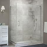 DreamLine unidoor-x Hingedシャワーエンクロージャwith right-wallブラケット 34.375" D x 48" W x 72" H E32434R04 1