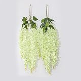 Beelu人工シルク藤のつるRatta Hanging花| Real Looking植物装飾DIYウェディング披露宴、Arches、Garlands、ダイニングテーブルCentrepieces、卒業式