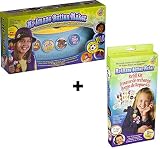 「友情バンドル私のイメージボタンメーカーと詰め替えキット、子供用バッジボタンキット、ブルー/イエロー、Makes 30ボタン
