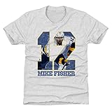 500レベルMike FisherナッシュビルHockeyユースシャツ – マイク・フィッシャーGame Kids Large (10-12Y) ホワイト