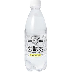 友桝飲料 強炭酸水 プレーン 天然水使用 STRONG SODA 500ml×24本