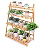 花スタンド屋内 棚多層の竹の花の棚屋内の居間の床花の棚多肉植物のバルコニーの鍋のラック (サイズ さいず : M)