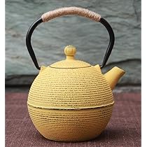 Amazon | Howorr 鉄瓶 南部鉄器 急須 鉄製 フラットポット 茶道道具