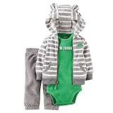 カーターズ Carter's ロンパース ボディスーツ カーディガン パンツ 3点セット 足つき マイクロフリース 男の子 秋冬 3-Piece Cardigan Set 12M (72-78cm) 