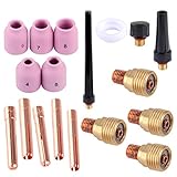 18pcs　コレット　バックキャップ　セラミックス　ノズル　ガスレンズキット　WP-9 WP-20 WP-25シリーズTIG溶接トーチに適合