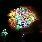 Tutent イルミネーションライト 50LED 7M ソーラー充電式 フラワーライト フェアリーライト ガーデン/芝生/パティオ/クリスマスツリー/パーティー/屋内/屋外用装飾ライト PSE認証済み