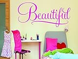 Design with Vinyl RAD 609 3 Beautiful Sign Kids Girl Teen Baby Vinyl Wall Decal Pink 20 x 40 [並行輸入品]