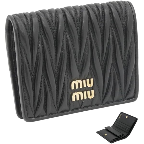 miu miu グレー 三つ折り財布 Amazon | (ミュウ ミュウ) MIU MIU 三つ折り財布 VITELLODAINO