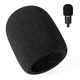 PhantAccy ポップフィルター/ウィンドスクリーン オーディオテクニカ AT-2020 AT-2035 AT-2040 AT-2050 ATR2500 ATR2500X AT-4040 マイク、爆発物とシューという音をフィルタリングするためのフォームマイクカバー(フォームブラック)