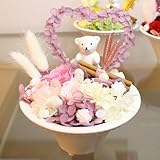 fleurcocoオリジナル 枯れないお花 ハートベアー パステルピンク
