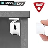 homemaxs子安全キャビネットロック赤ちゃん磁気ロックセットIncluding 10ロックと2キーwith 3 M Adhesive forキャビネット& Drawers