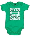 (私を悪くする。) Makes Me A Total Badass, プリント　ベビースーツ - グリーン/白 12-18 ヶ月