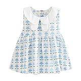 Dizoon 春夏 子供 ベビー キッズ 女の子 ワンピース ドレス スカート 可愛い服 花柄 ピンク ブルー イエロー 70 80 85 90cm 3-24ヶ月