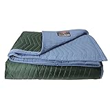 引っ越し用 あて毛布（シングル） 72インチx80インチ US Cargo Control 保護 マルチ機能（6.25ポンド/各 グリーン/ライトブルー）