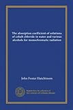 The absorption coefficient of solutions of cobalt chloride in water and various alcohols for monochromatic radiation