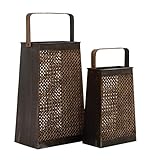 Benzara Net Styled Classy Metal Vase, 2 Assorted Colors [並行輸入品]