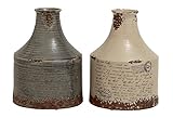 Deco 79 Ceramic Vase, 2 Assorted, 9 by 12' [並行輸入品]